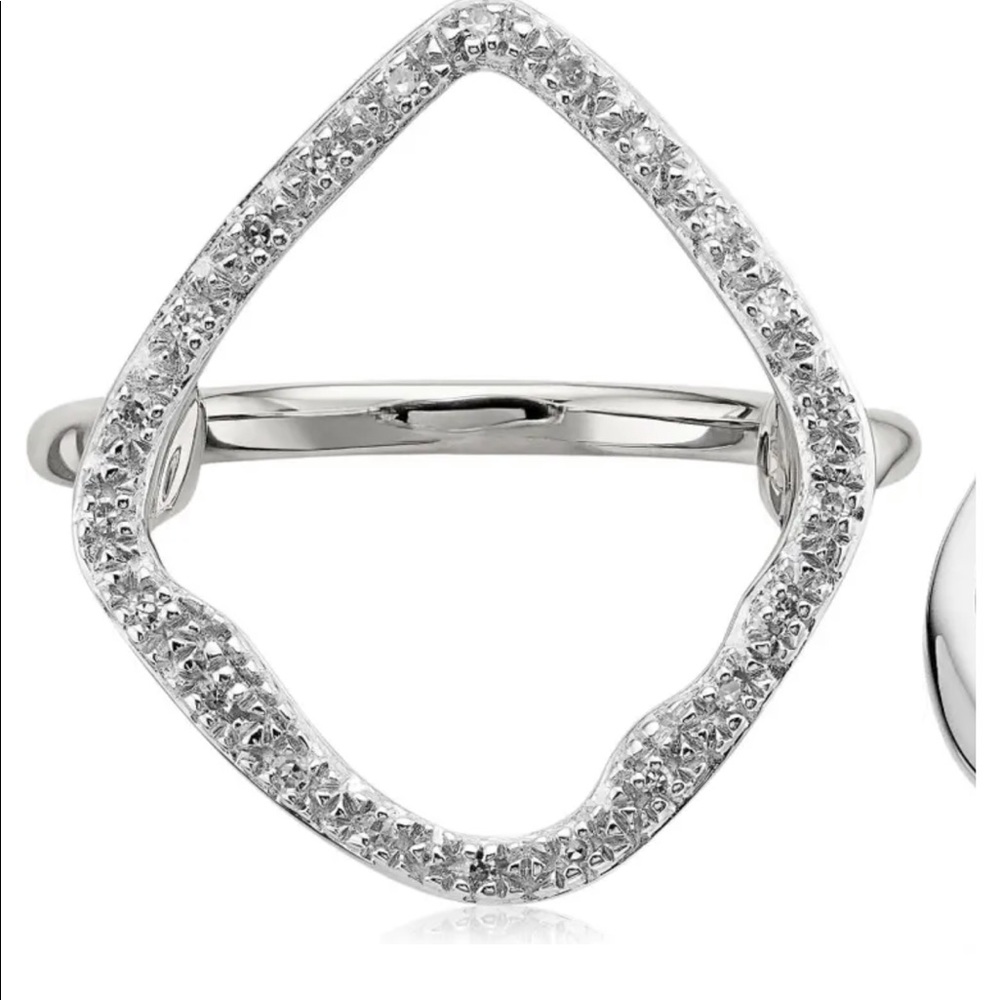 Monica Vinader Riva Hoop Diamond Ring